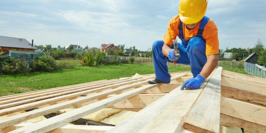 carpenter on a roof