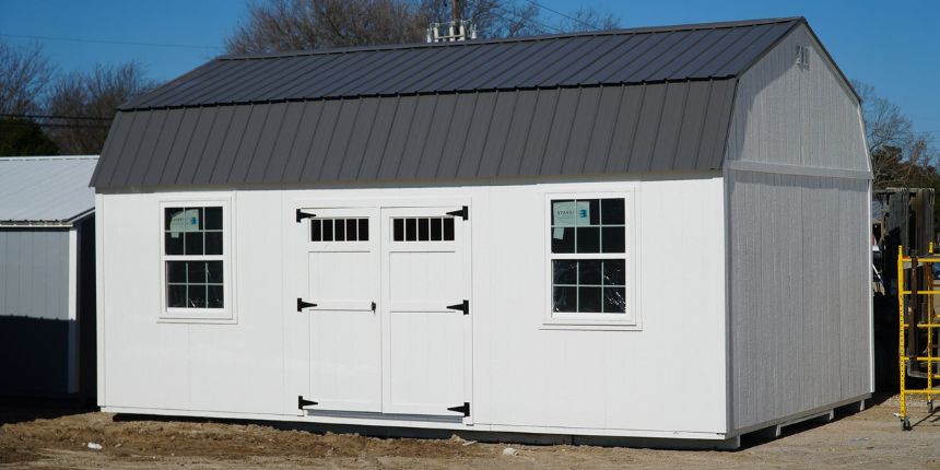 lofted barn in white