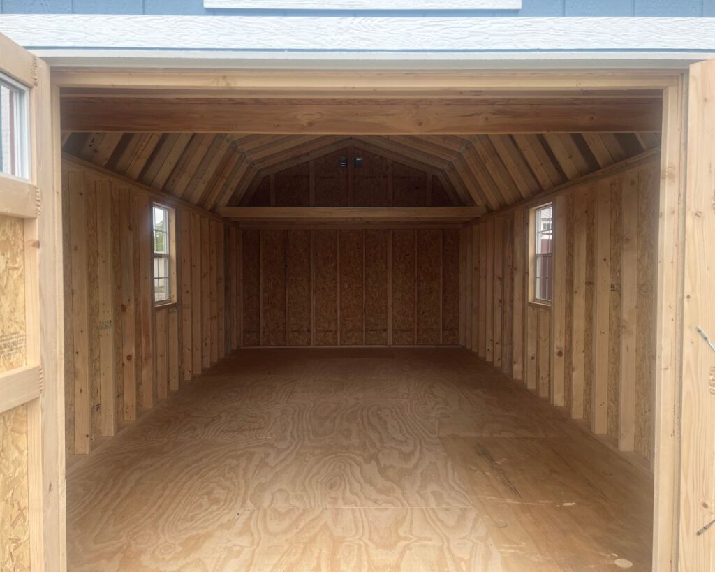 interior view of a lelands lofted barn